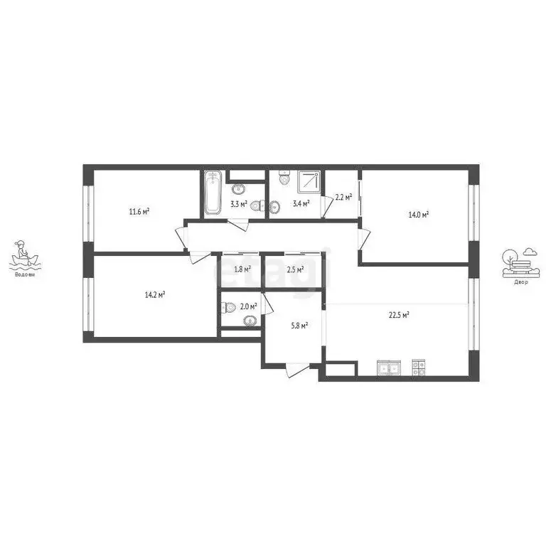 3-комнатная квартира: Москва, Волоколамское шоссе, 95/2к3 (90.5 м) - Фото 0