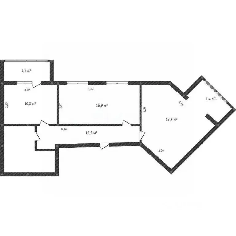 2-к кв. Костромская область, Кострома Жужелинская ул., 30 (65.1 м) - Фото 1