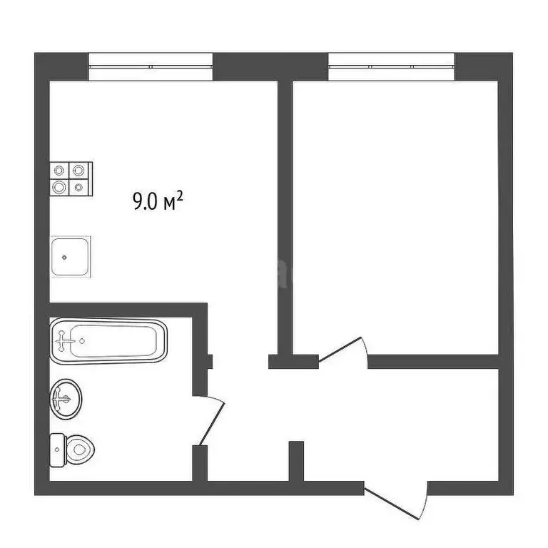 1-комнатная квартира: Тюмень, улица Николая Зелинского, 19 (41.3 м) - Фото 1
