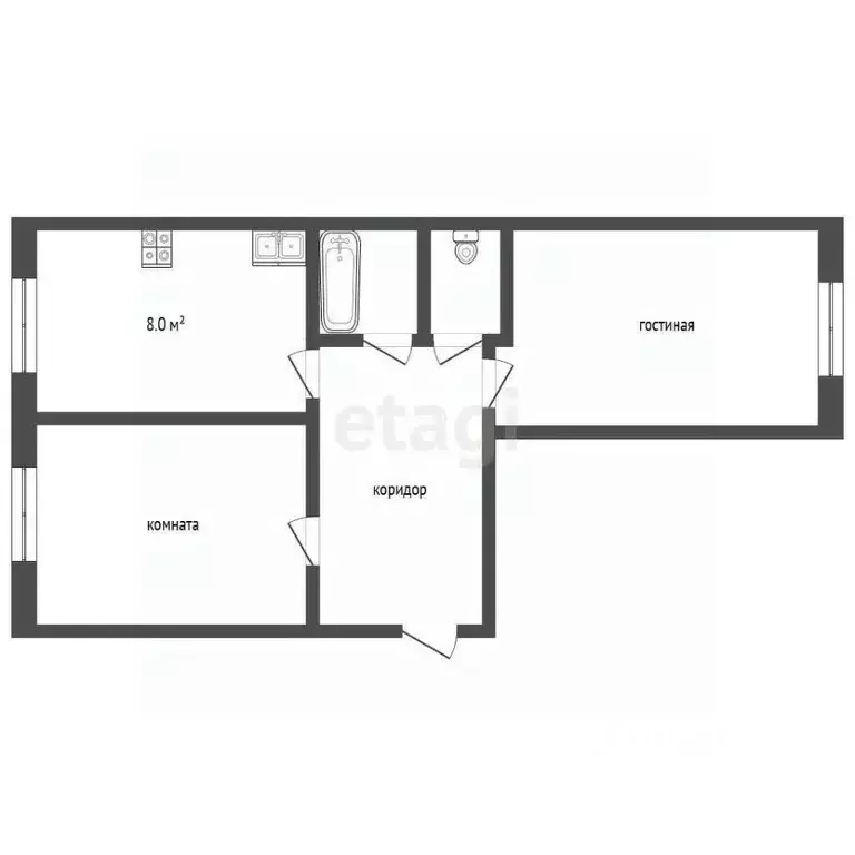 2-к кв. Кемеровская область, Юрга просп. Победы, 40А (48.0 м) - Фото 2