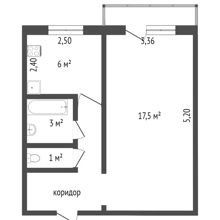 1-комнатная квартира: Ачинск, 1-й Юго-Восточный микрорайон, 22 (30.2 ... - Фото 1