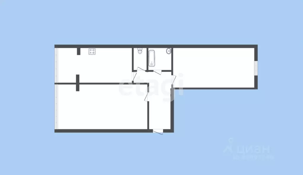 2-к кв. Карачаево-Черкесия, Черкесск Октябрьская ул., 9Н (68.0 м) - Фото 1