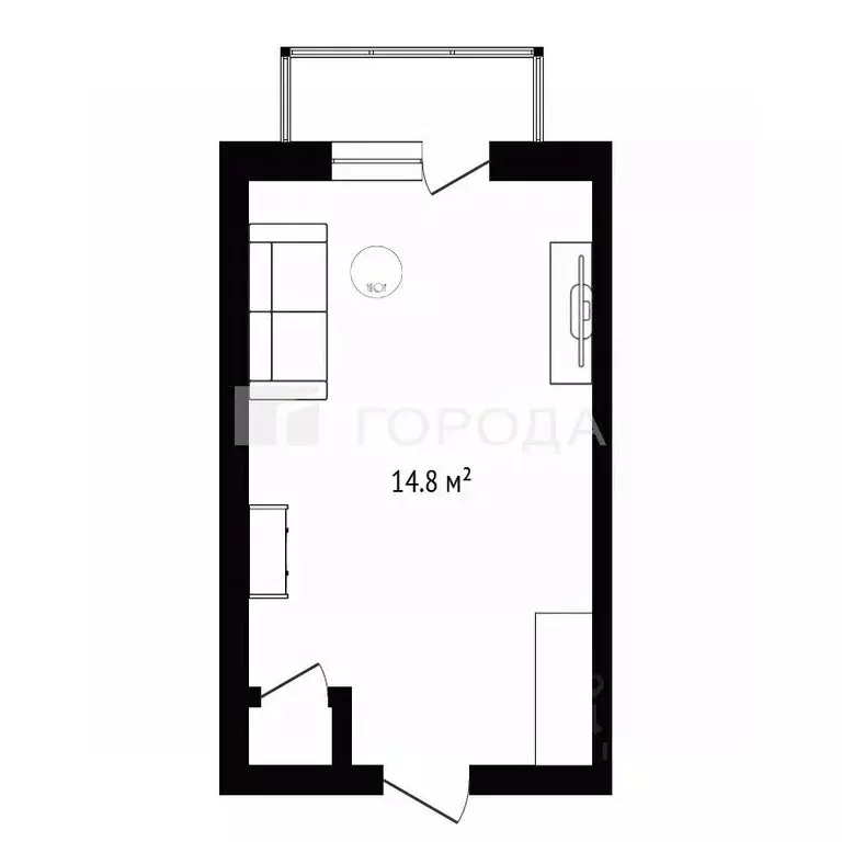 Комната Новосибирская область, Новосибирск ул. Титова, 12 (14.8 м) - Фото 2