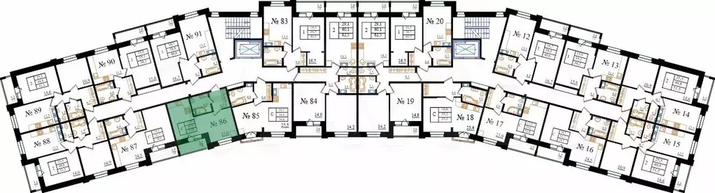 Квартира-студия, 32,8 м, 3/8 эт. - Фото 1