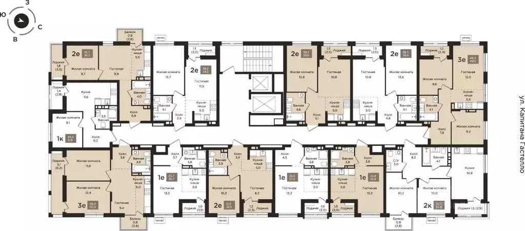 Студия Пермский край, Пермь ул. Капитана Гастелло, 21 (26.7 м) - Фото 2