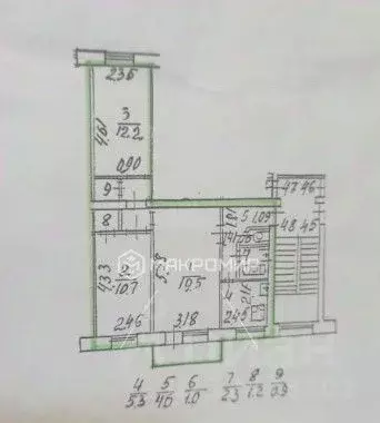 3-к кв. Санкт-Петербург Кубинская ул., 40 (57.7 м) - Фото 2
