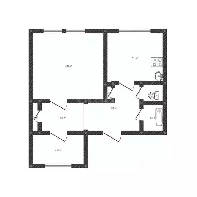 2-к кв. Иркутская область, Ангарск Б кв-л, 1 (55.0 м) - Фото 2