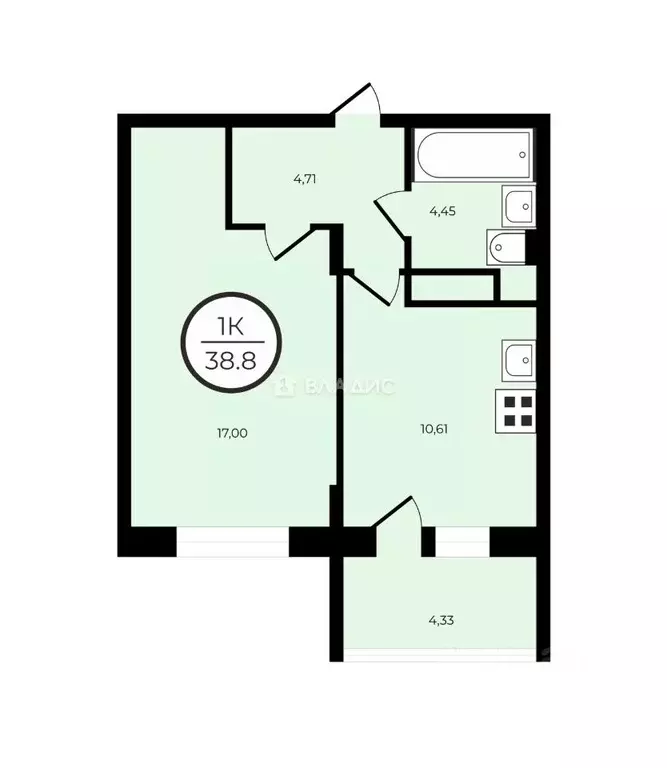 1-к кв. Владимирская область, Владимир пос. Заклязьменский, ул. ... - Фото 2