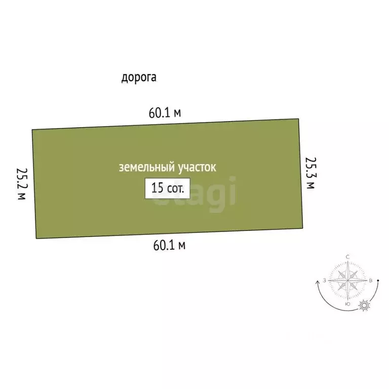 Участок в Крым, Кировский район, с. Яркое Поле ул. Новоселов (15.0 ... - Фото 2