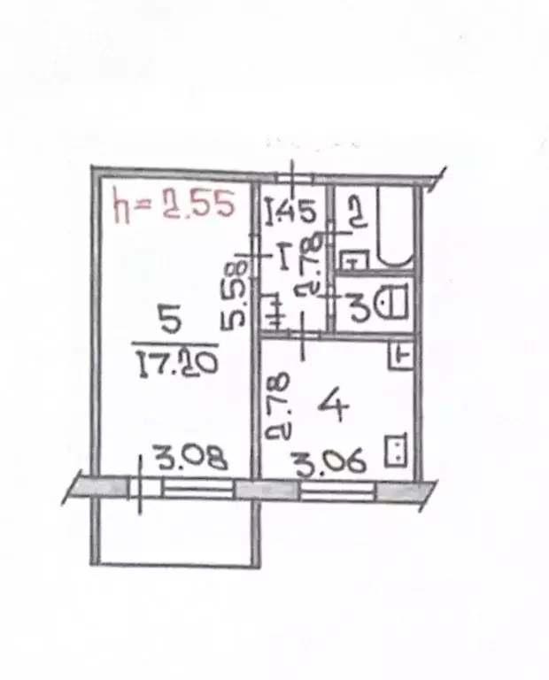1-к кв. Чувашия, Чебоксары Гражданская ул., 72 (33.5 м) - Фото 2