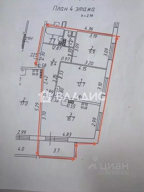 2-к кв. Санкт-Петербург ул. Орбитальная, 7к1 (52.0 м) - Фото 2