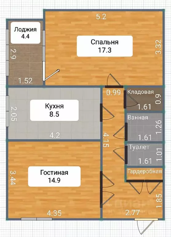 2-к кв. Москва Артековская ул., 2К1 (55.4 м) - Фото 0