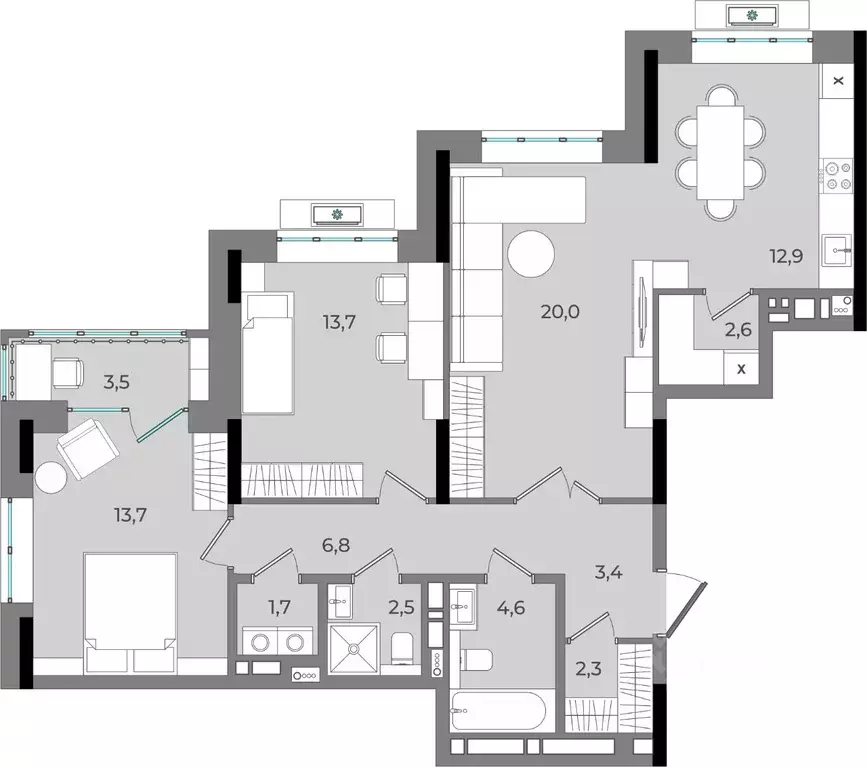 2-к кв. Удмуртия, Ижевск Северо-Западный жилрайон, 2-й мкр, Новый ... - Фото 1