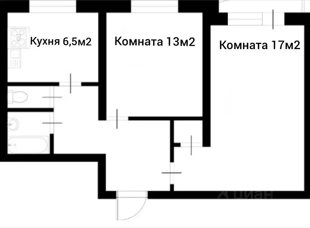 2-к кв. Москва Щелковское ш., 19 (45.0 м) - Фото 1