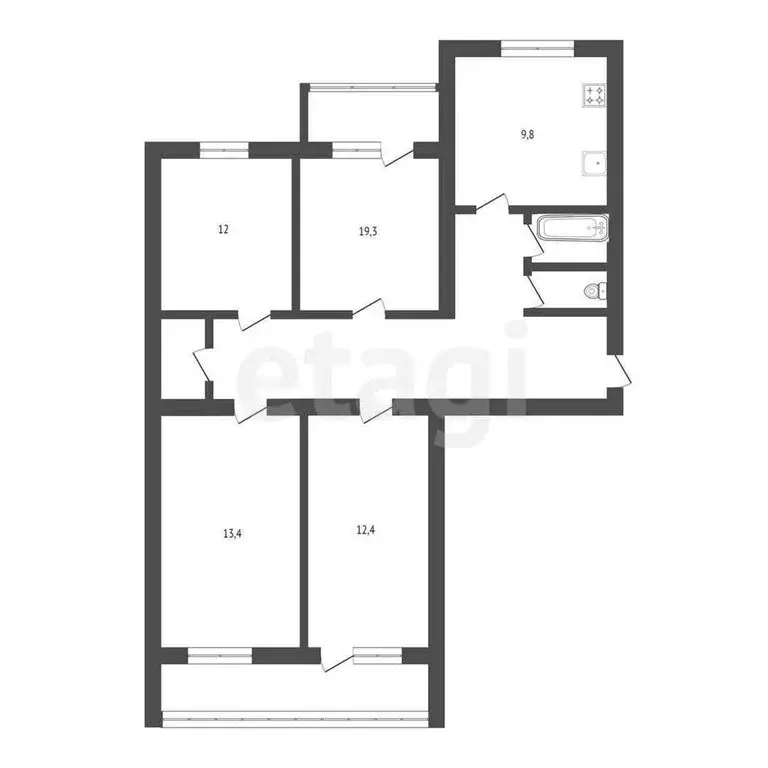 4-комнатная квартира: Белгород, проспект Ватутина, 22Б (92.7 м) - Фото 1