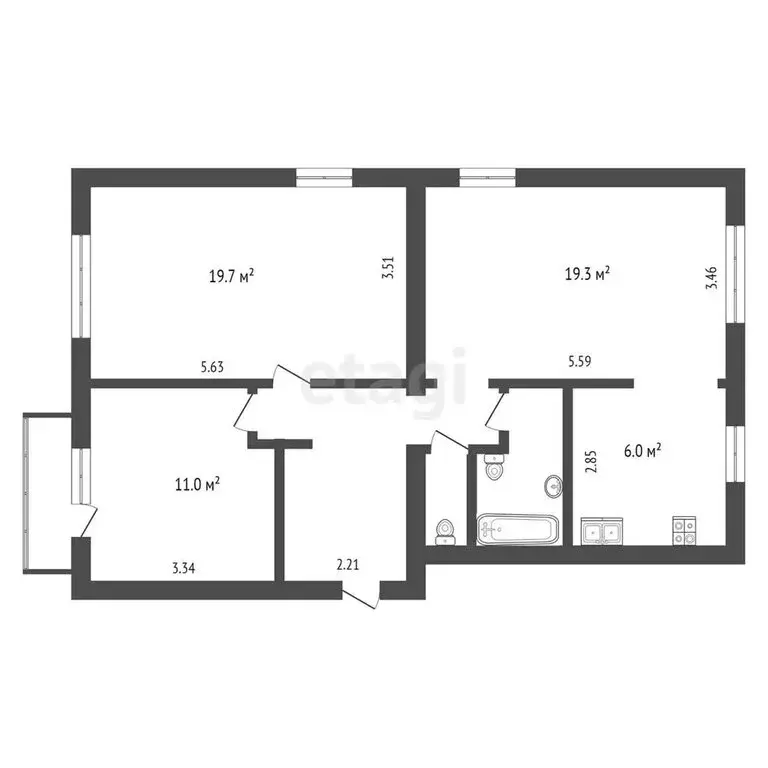 2-комнатная квартира: Москва, улица Короленко, 1к2 (75 м) - Фото 0