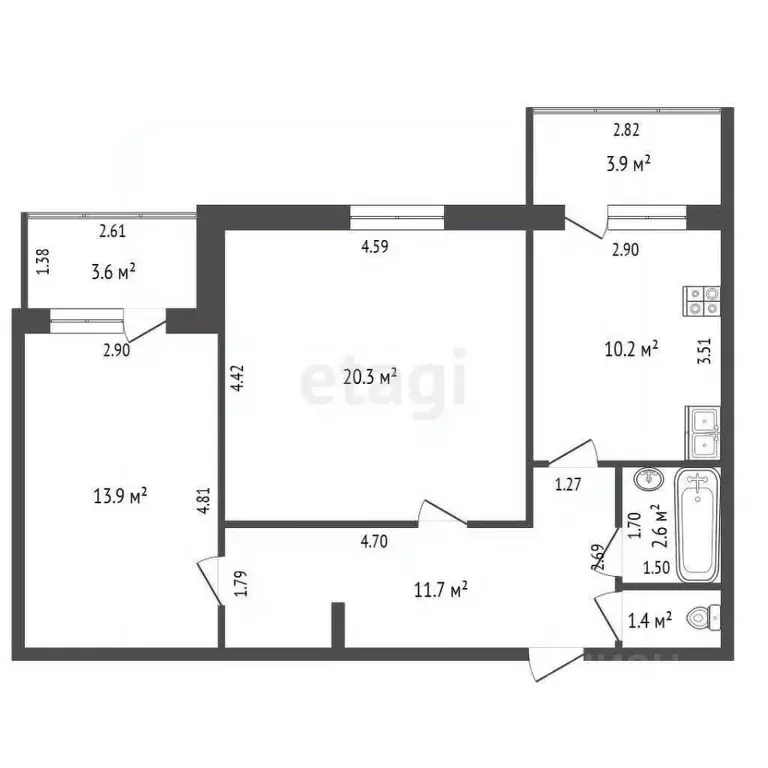 2-к кв. Саха (Якутия), Горный улус, с. Бердигестях ул. Софрона ... - Фото 2