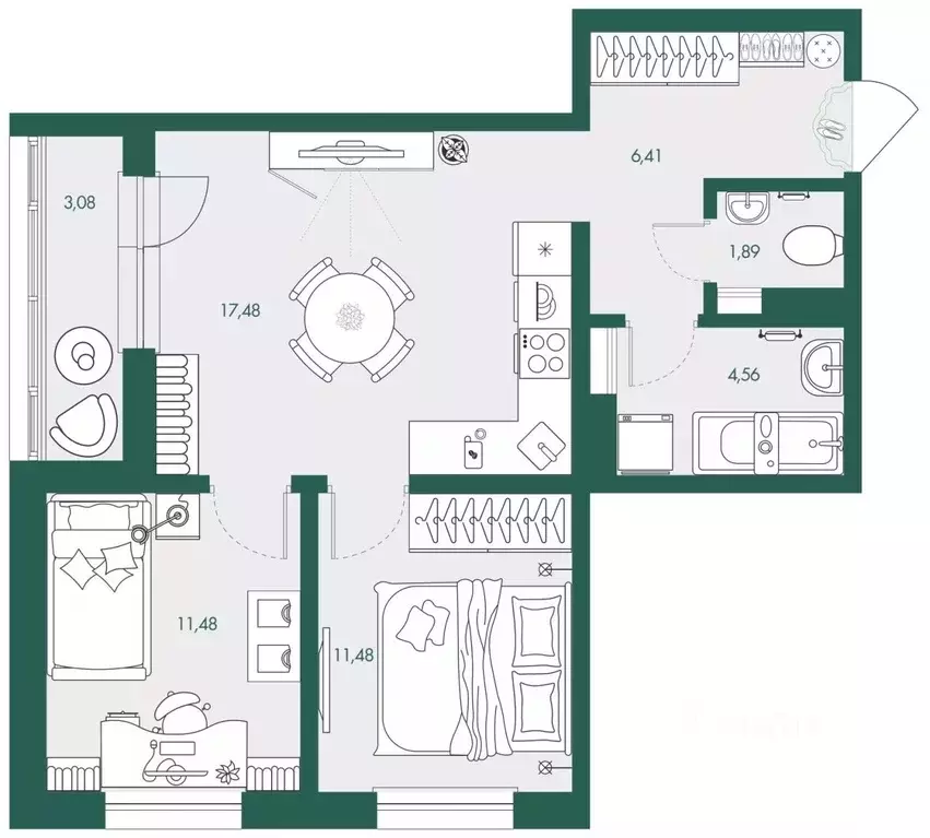 2-к кв. Сахалинская область, Южно-Сахалинск Ново-Александровск п/р, ... - Фото 1
