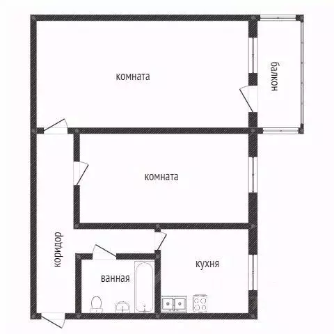 2-к кв. Свердловская область, Нижний Тагил Газетная ул., 52 (42.4 м) - Фото 2
