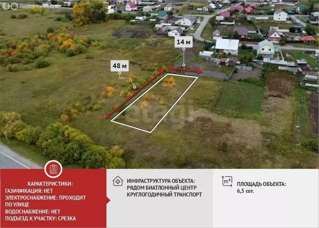 Участок в Тюменский район, деревня Друганова, улица Новосёлов (6.5 м) - Фото 1