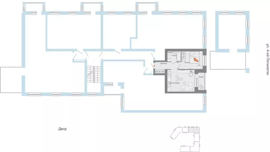 2-комнатная квартира: Киров, микрорайон Новый (40 м) - Фото 1