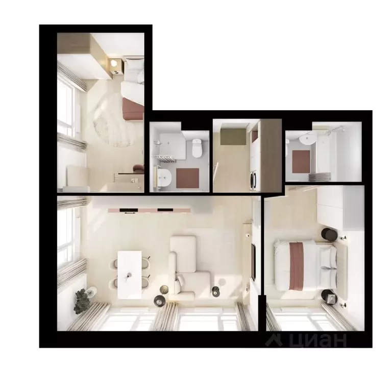 2-к кв. Московская область, Котельники Парковый мкр, Белая Дача Парк ... - Фото 2