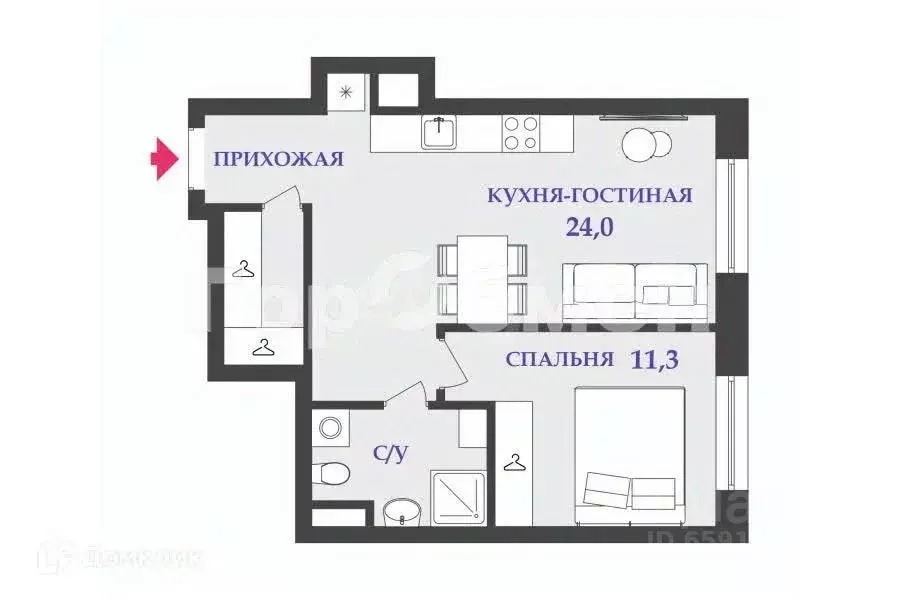 Дом в Тульская область, Воловский округ, д. Дворики ул. Юбилейная, 29 ... - Фото 1