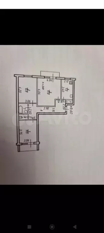 3-к. квартира, 68 м, 6/9 эт. - Фото 0