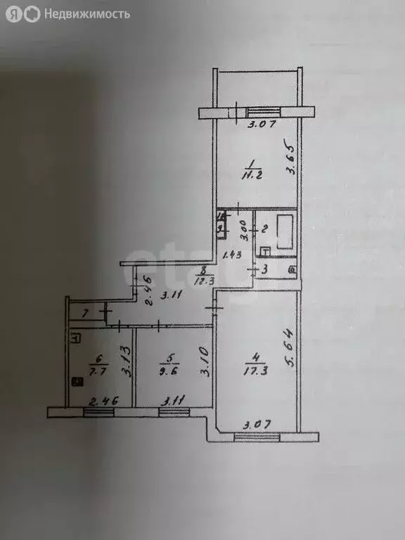 3-комнатная квартира: Киров, улица Риммы Юровской, 7 (65 м) - Фото 1
