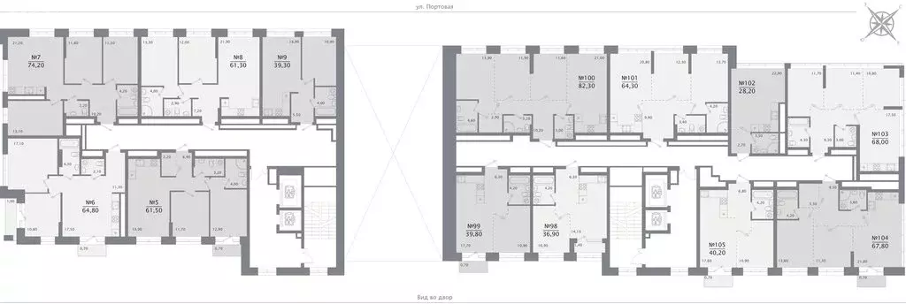 2-комнатная квартира: Казань, ЖК 1712 (67.8 м) - Фото 2