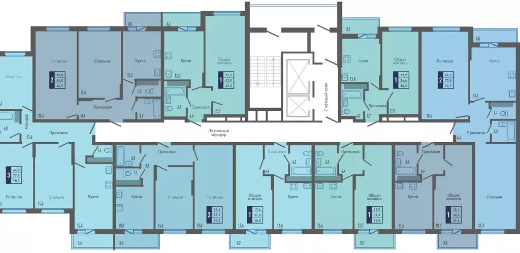 3-комнатная квартира: Липецк, Минская улица, 6Б (78.9 м) - Фото 2