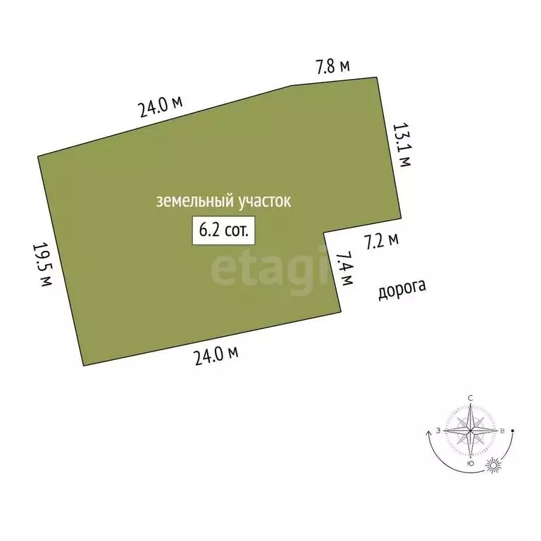 Участок в Якутск, Вилюйский тракт (6.2 м) - Фото 0