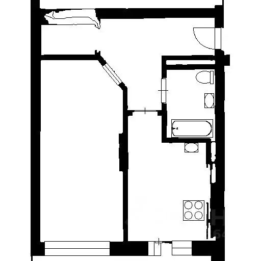1-к кв. Башкортостан, Уфа Айская ул., 20 (42.43 м) - Фото 2