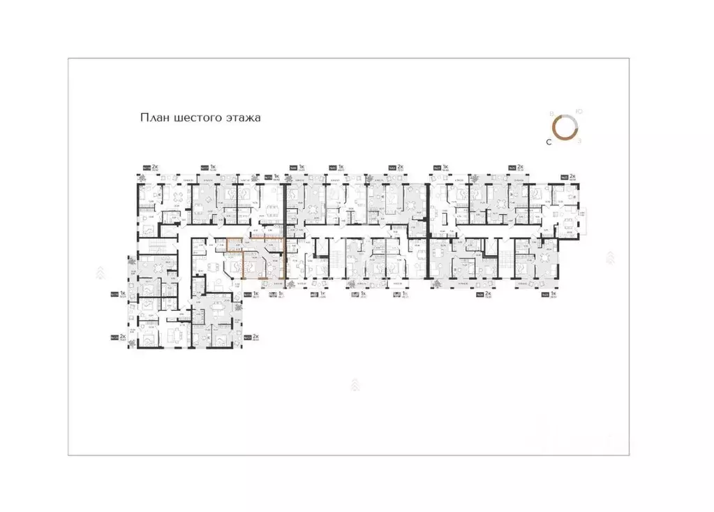 1-к кв. Калининградская область, Светлогорск Новая ул., 108-114 (48.67 ... - Фото 1