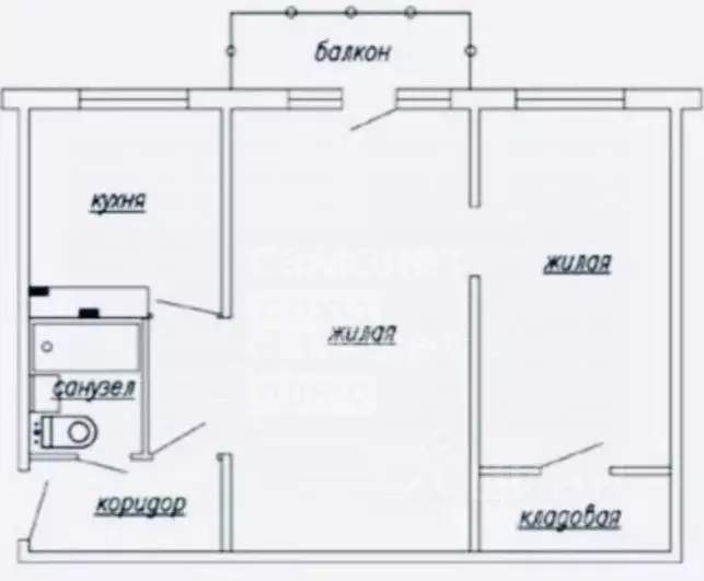 2-к кв. Липецкая область, Липецк ул. Зегеля, 28 (41.8 м) - Фото 2