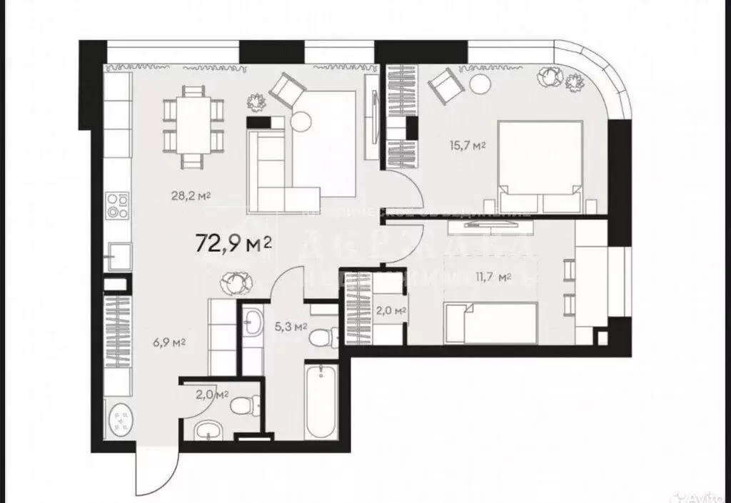 3-комнатная квартира: Кемерово, улица Дружбы, 28/7 (74.4 м) - Фото 1