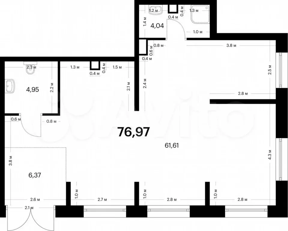 Продам помещение свободного назначения, 76.97 м - Фото 0