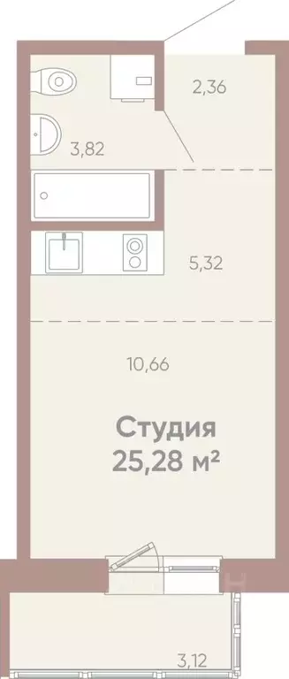 1-к кв. Иркутская область, Иркутск Советская ул., 109/3 (25.28 м) - Фото 0