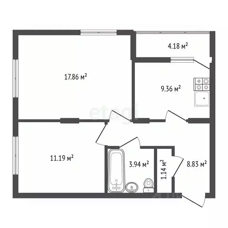 2-к кв. Воронежская область, Воронеж ул. Независимости, 78Бк4 (56.0 м) - Фото 2