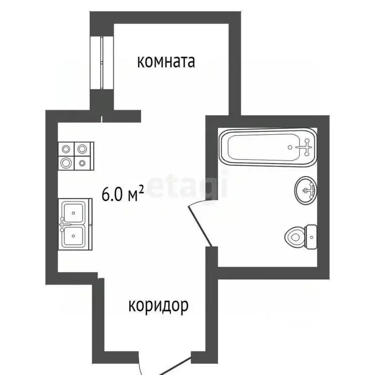 Комната Коми, Сыктывкар Первомайская ул., 115 (18.7 м) - Фото 1