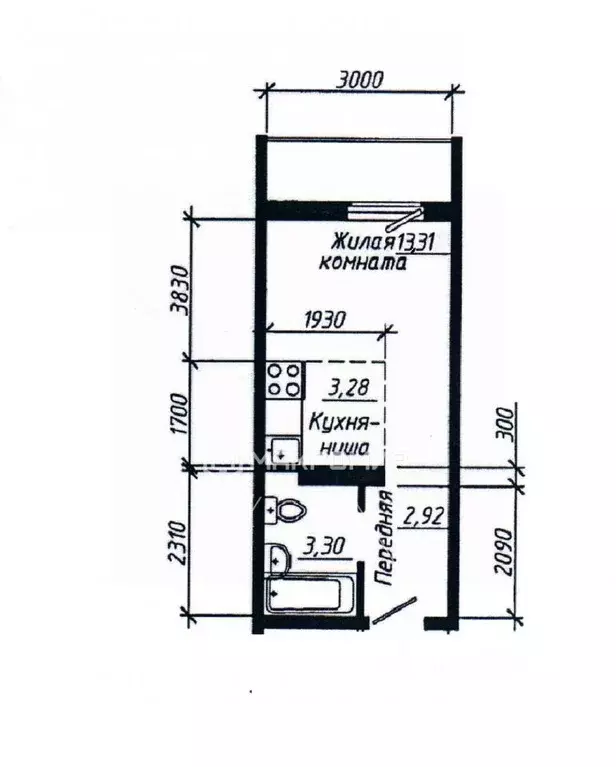 Студия Новосибирская область, Новосибирск ул. Забалуева, 90 (22.9 м) - Фото 2