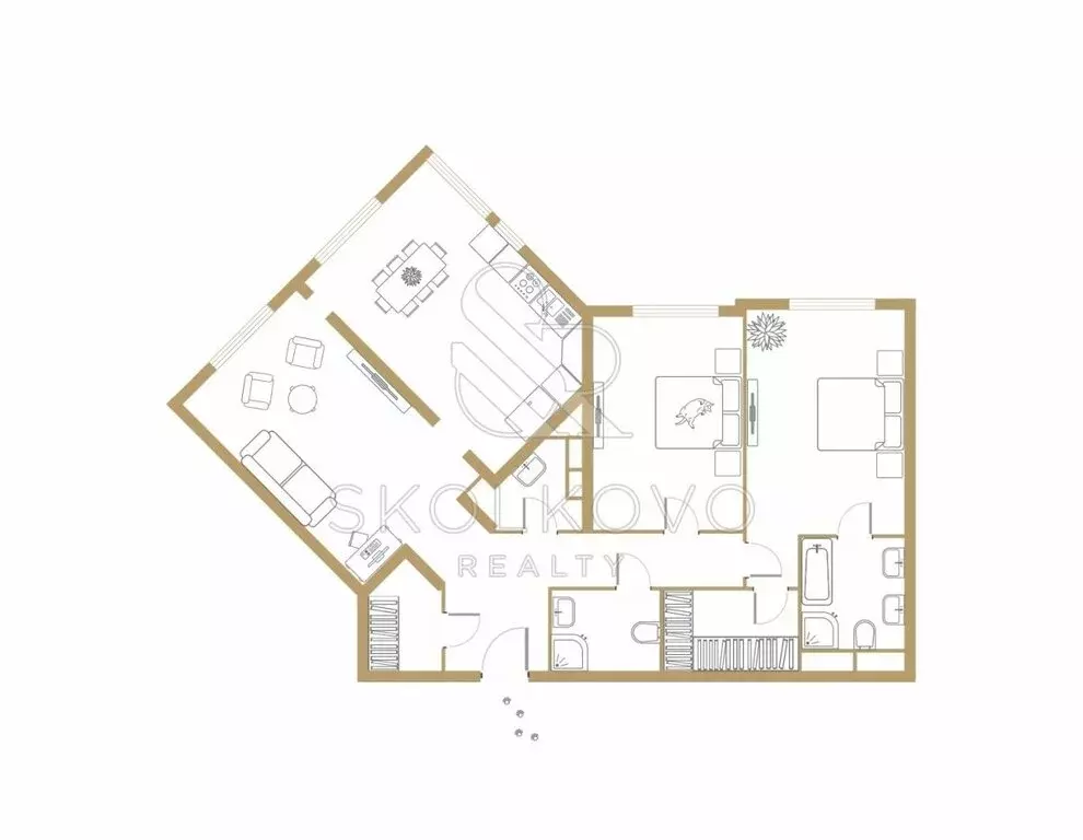 Квартира-студия: Москва, Мосфильмовская улица, 8 (149.3 м) - Фото 2