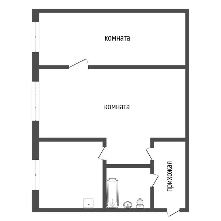 2-комнатная квартира: Красноярск, Свободный проспект, 56 (45.1 м) - Фото 1