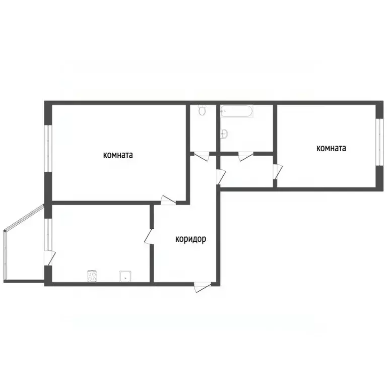 2-к кв. Ханты-Мансийский АО, Сургут просп. Ленина, 35 (51.7 м) - Фото 1