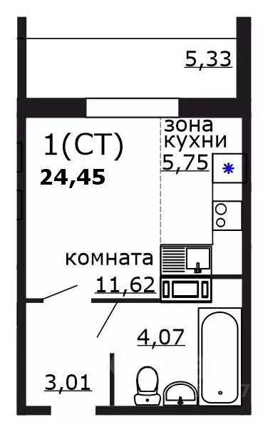 Студия Челябинская область, Челябинск Краснопольская Площадка 1 ... - Фото 1