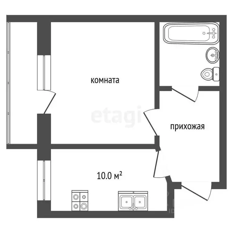 1-к кв. Ярославская область, Рыбинск просп. Генерала Батова, 48к1 ... - Фото 1