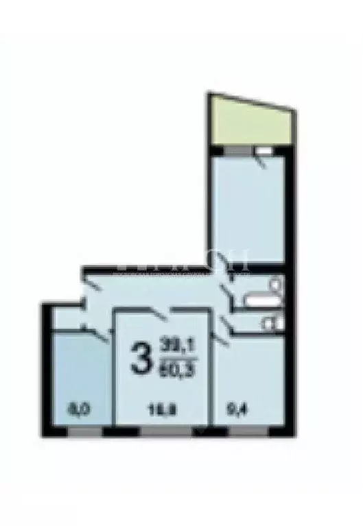 Комната Москва Северный бул., 12 (13.0 м) - Фото 0