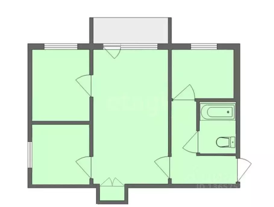 3-к кв. Иркутская область, Иркутск ул. Розы Люксембург, 331 (48.9 м) - Фото 1