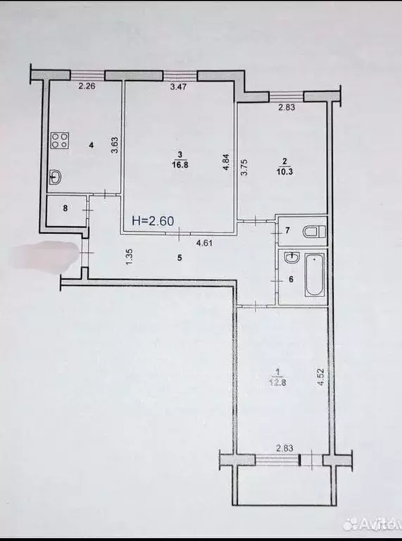 3-к кв. Волгоградская область, Волжский ул. Александрова, 11 (63.9 м) - Фото 1