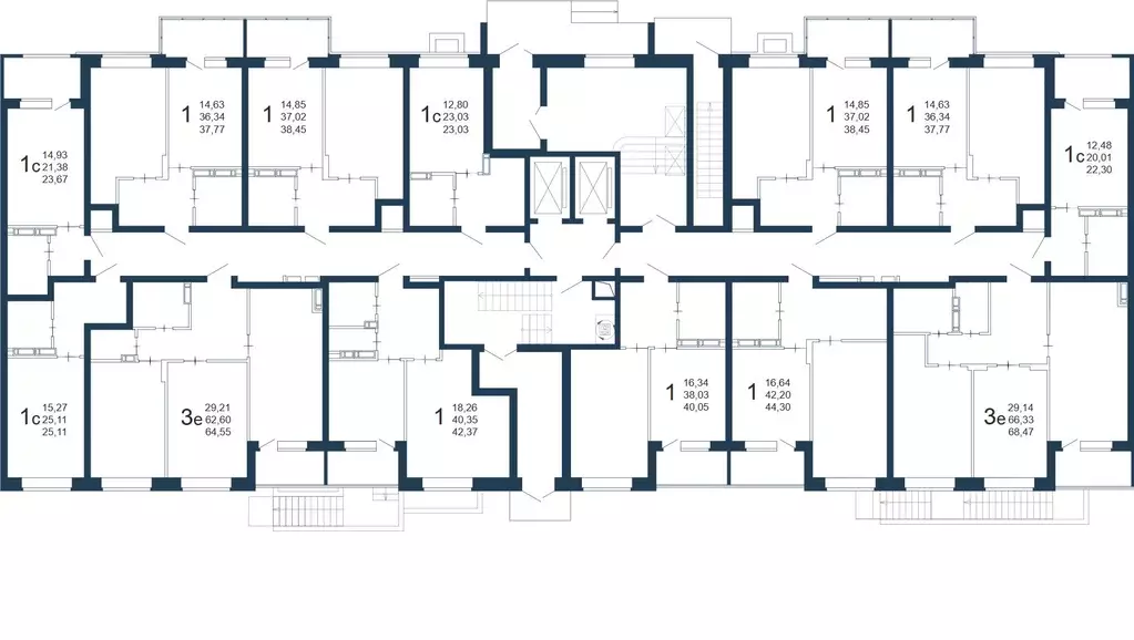 1-к кв. Воронежская область, Воронеж Московский просп., 66 (38.45 м) - Фото 2